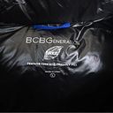 BCBGeneration  Womens L Colorblock Hooded Puffer Jacket in Cobalt with Black NEW Photo 7