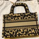 Dior Mini Book Tote Beige Multicolor Mizza Embrodiery Photo 2