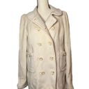 Juicy Couture Wool Blend Double Breasted Pea
Coat Jacket in Cream Size Large Photo 2