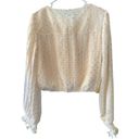 Endless Rose NWT  Women's Dot Pleated Blouson Crop Top Photo 4