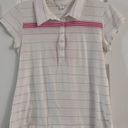 American Eagle Vintage  Polo white and pink stripes slim fit size large Photo 0