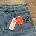 Cider NWT  Floral Embroidered Light Wash Shorts M Photo 1