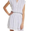 Rails  Smocked Waist Mini Dress Striped Linen Blend Size L New with Tag Photo 0
