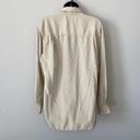 Tommy Bahama  Beige Tan Silk Button Down Blouse Sz Large Photo 5