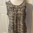 Calvin Klein Animal Print Sleeveless Shale Blouse  Size XL Photo 0