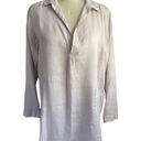 CP Shades  Teton Oversized Linen Long Sleeve Tunic Top in Lilac Size Small Photo 1