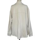 Good American  Fleece Shacket 100% Cotton Bone Cream Ivory Curvy Plus Size 3/4 Photo 6