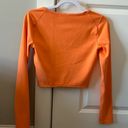 Lululemon  Wunder Train Cropped Long Sleeve Orange Frappe Size 6 Photo 9