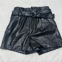 idem Ditto Black leather shorts Photo 0