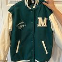 H&M green varsity jacket Photo 0