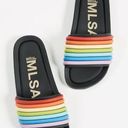 Melissa Rainbow Beach Slide Black Rainbow Size 7 Photo 0