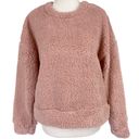 Thread and Supply New  Sherpa Sweatshirt Crewneck Pullover Sweater Blush Photo 0