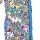 Anne Klein  Jeans Multi Color Wide Leg Paisley Palazzo Cropped Boho Pants Size S Photo 9