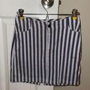 Brandy Melville White And Blue Striped Skirt Photo 1