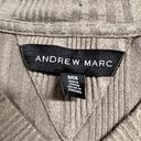 Andrew Marc Brown Taupe V Neck Vintage Sweater Size Small EUC Photo 2