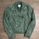 Nine West WOMEN'S  Faux-Leather Moto Jacket. XS. Sea foam green. Great condition! Photo 1