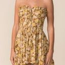 Sky to Moon Yellow Floral Strapless Dress Photo 0