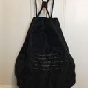 United Colors Of Benetton Vintage 90’s  black Backpack Drawstring Travel Bag. Photo 1