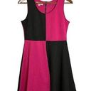 Nicki Minaj  Pink Black Checkered Retro Fit & Flare Sleeveless Dress Photo 0