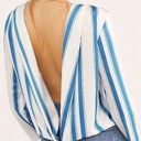 One Teaspoon  Cocktail Stripe Backless Chloe Top Long Sleeve Womans Large NWT Photo 1