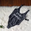 Wildfox  Black One Piece Swimsuit “Sans Emploi” NWT Photo 0