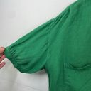 ZARA  Linen Front Button Closure Green Cropped size Medium Photo 4