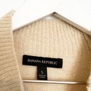 Banana Republic  Merino Wool Blend Mock Neck Ribbed Sweater Beige Tan Size Small Photo 6