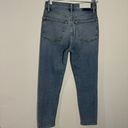 RE/DONE New  90s High-Rise Ankle Crop Jeans In Mid 90s Wash Button Fly Size 25 Photo 7