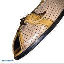 Fendi  Mustard Yellow Patent Leather Perforated Pumps Heels size 38.5 Photo 8