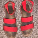 Platform Sandal Red Size 7 Photo 2