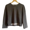 Club Monaco  Double Faced Gray Pullover Sweatshirt Photo 1