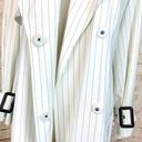 BCBGMAXAZRIA  Trench Coat Womens XS White Pinstripe Aurora Belted Jacket NWT $268 Photo 8