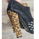 Liliana  Animal Print Black Studded Super High 6" Heel Exotic Black Velour 7 Photo 5