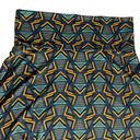 LuLaRoe  Azure Skirt Aqua Yellow Geo Print SZ L Photo 4