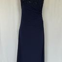 Betsy and Adam  Women's Formal Dress Size 8 Blue Sequined Lace and Chiffon Gown Photo 2