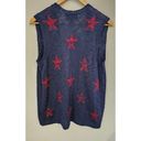 Lane Bryant  Women's Red & Blue Star Print Open Front Cardigan 10-12 Large Photo 3