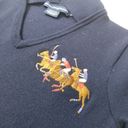 Ralph Lauren Sports Pony Crest Embroidery Blue Knit Shirt Dress Long Sleeves Size M Photo 10