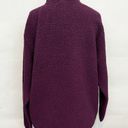 PINK - Victoria's Secret Victoria’s Secret PINK maroon Sherpa fleece quarter zip pullover sweatshirt L Photo 1