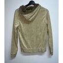 Polo  Jeans Co Ralph Lauren Womens Velour Hoodie Track Jacket Size M Green Zip Up Photo 4