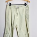 prAna  Organic Cotton Embroidered Crop Pants Light Green size XS Photo 8