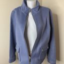 Joie Wool Blend Zip Up Coat Bomber Jacket Standup Collar Women’s Sz XL Blue New Photo 2