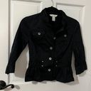 White House | Black Market  black cropped button up top Photo 0