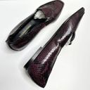 PARKE Marion  Shoes Womens Size 6.5US Python Snakeskin Loafers Purple Black Photo 8