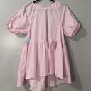 Hill House  Blouse Size Small Pink NWT Francesca Top Ballerina Cotton Peplum Photo 1