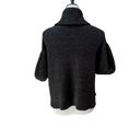 BCBG Maxazria Black Wool Blend Short Puff Sleeves Cardigan Sweater Sz XS/S Photo 2