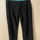 Nike Womens  Black Teal Script Logo Joggers Capris Size Large Photo 1