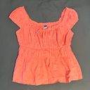 Old Navy Tie Front Top in Salmon Photo 0