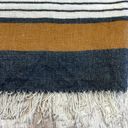 Abercrombie & Fitch  Blue Stripe Fringed Blanket Scarf Photo 2