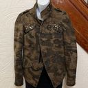 ZARA  Camo Spring Jacket Diamond Style Studs size S Photo 0