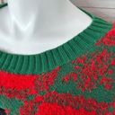 Holiday Time  Fancy Dog Checkerboard Fuzzy Ugly Christmas Sweater Red 3X Oversize Photo 5